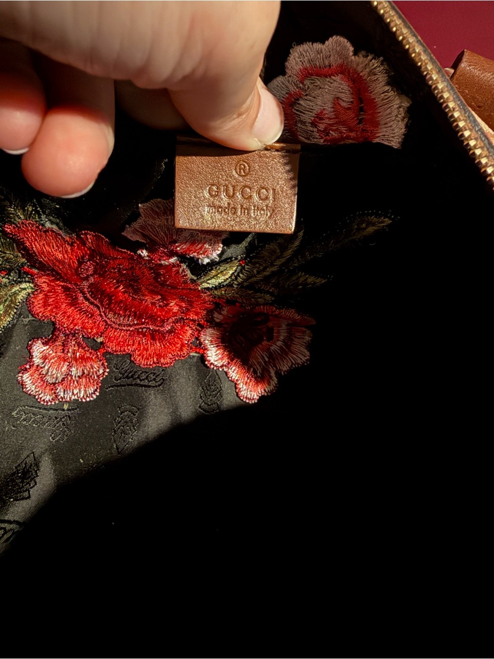 Gucci Pink/Brown GG Crystal Duchessa Small Boston Bag - Picture 13 of 16